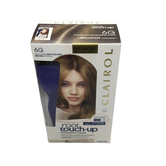 Lot 2 Clairol Nice 'n Easy Root Touch Up Hair Color Kit #6G LIGHT GOLDEN BROWN - Picture 3 of 7